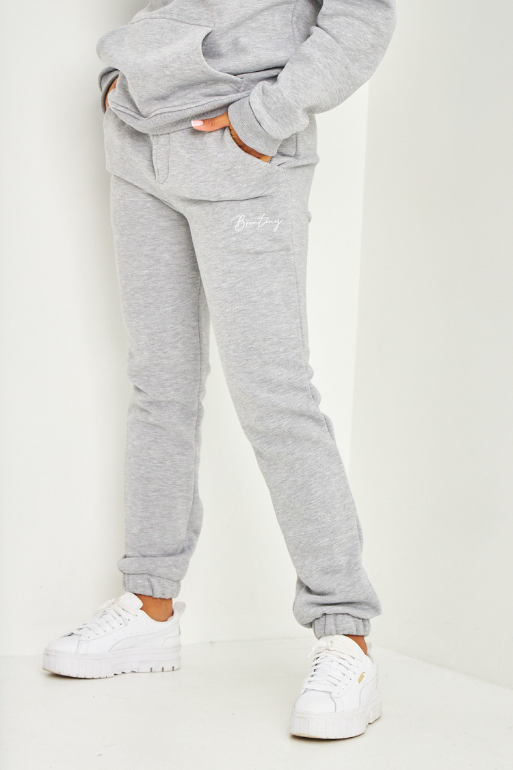 Pantalon de jogging gris inscription Brentiny