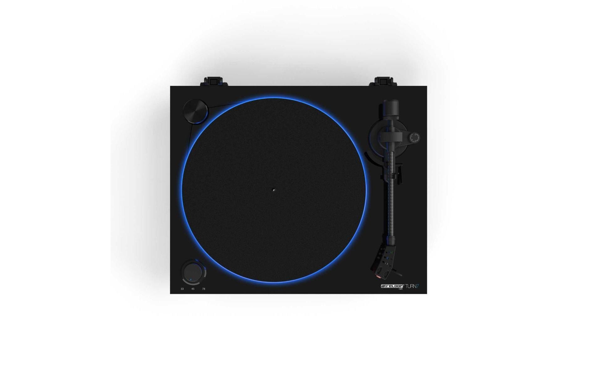 Plattenspieler HiFi Turn7 Schwarz<br>Hochwertiges USB-Plattenspielersystem mit Riemenantrieb
