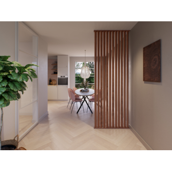 Roomdivider spijlen MDF walnoot 4 stuks