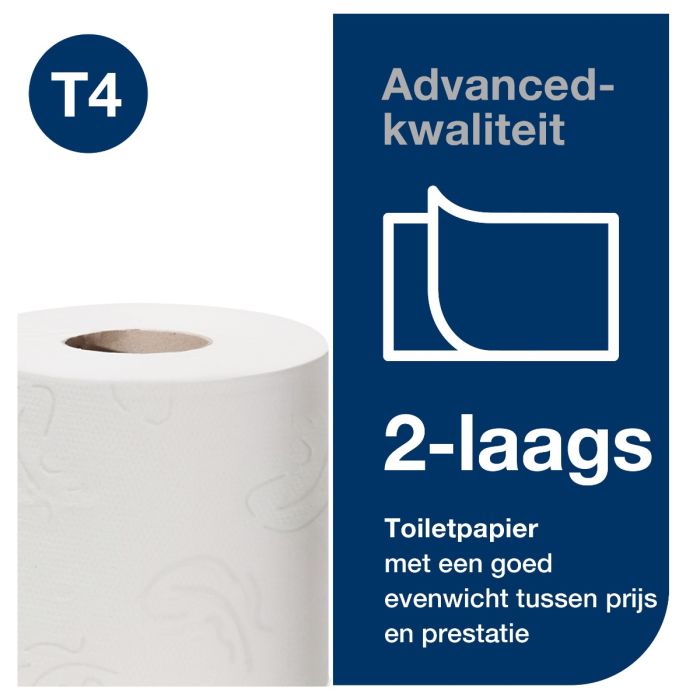 Tork 110767 T4 Advanced toiletpapier 2-lgs wit 32 mtr x10cm 250vel 64 rollen (110767)