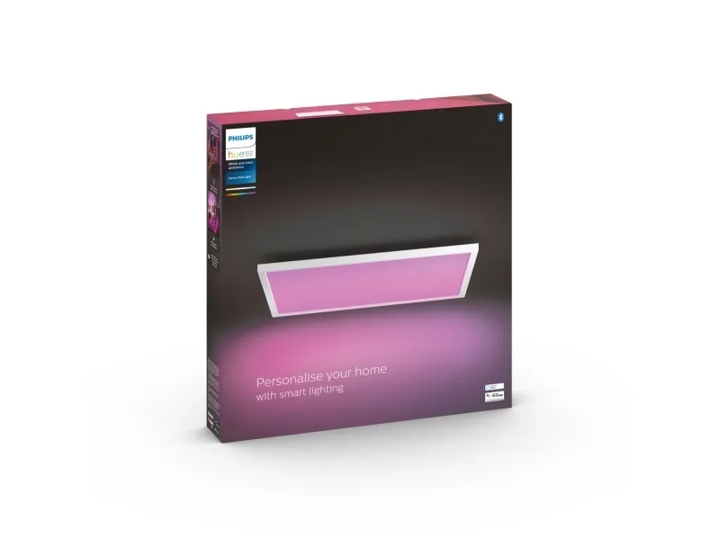 Philips Hue White and Color Ambiance Surimu - Loftslyspanel - LED - 600 x 600 mm - 60 W (tilsvarende 100 W) - 16 millioner farver/varmt til køligt hvidt lys - 2000-6500 K - kvadrat - hvid