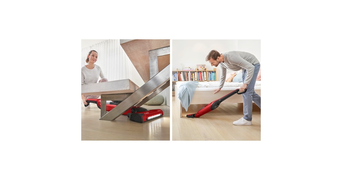 BoschSerie 4 draadloze steelstofzuiger Flexxo Gen2 28Vmax ProAnimal  (Rood, 2in1: kruimel- en steelstofzuiger, BB3ZOO28)