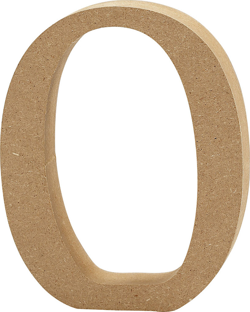 Bogstav I Træ - O - Stort Bogstav - H 8 CM