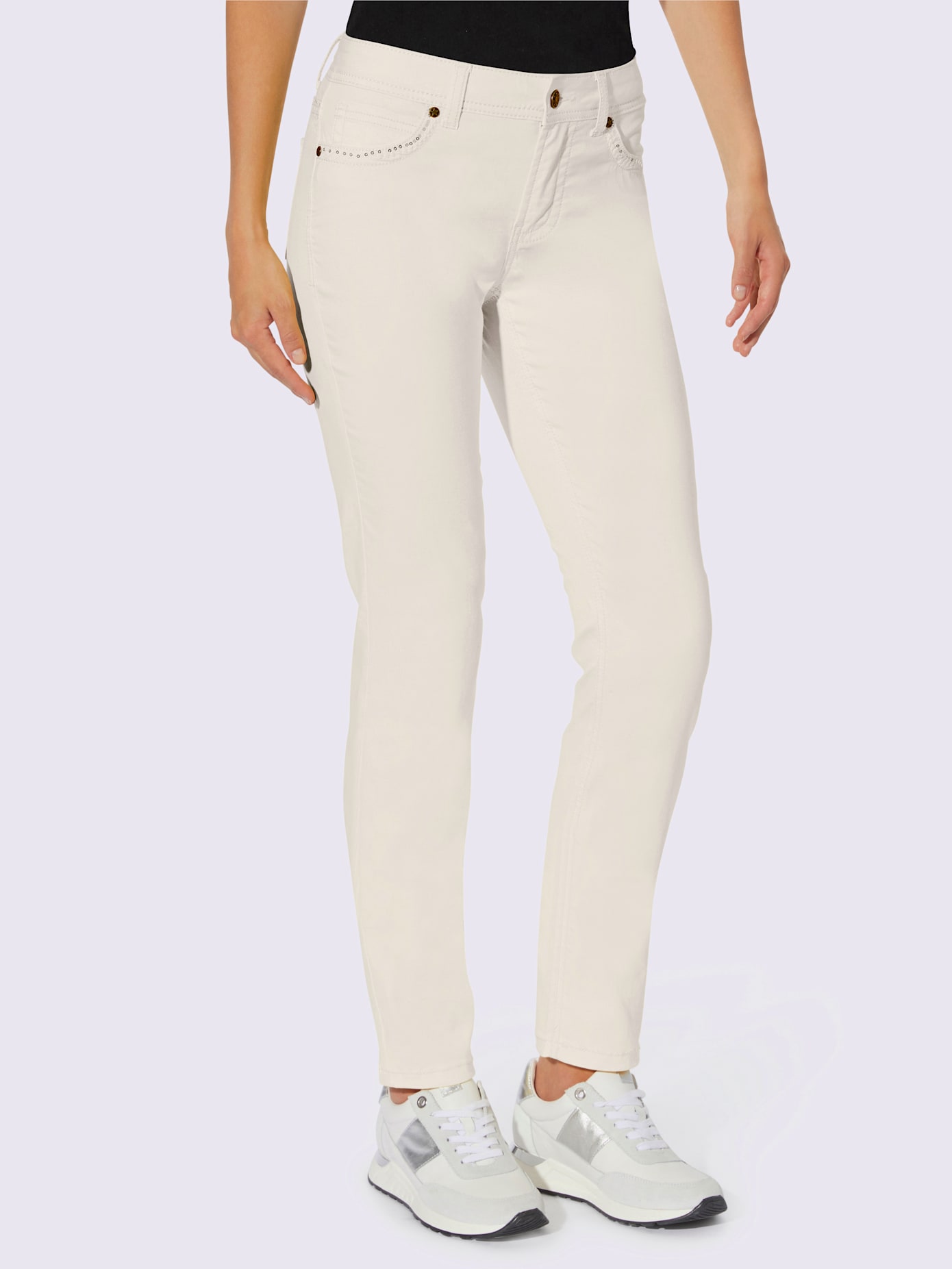 Jeans effet ventre plat coupe skinny