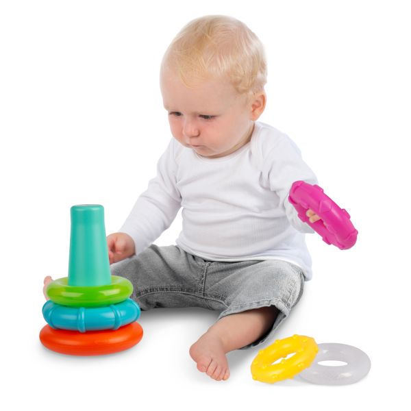 Playgro Sort And Stack Tower With Glitter Ring