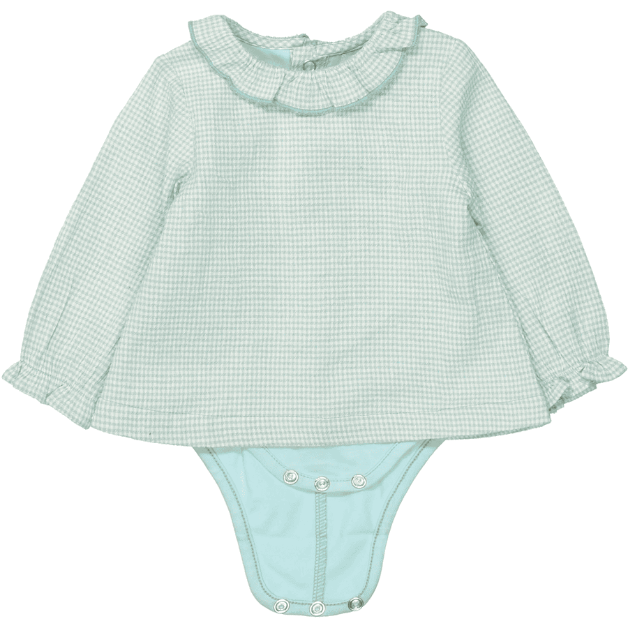 STACCATO Bluse+Body pale mint kariert