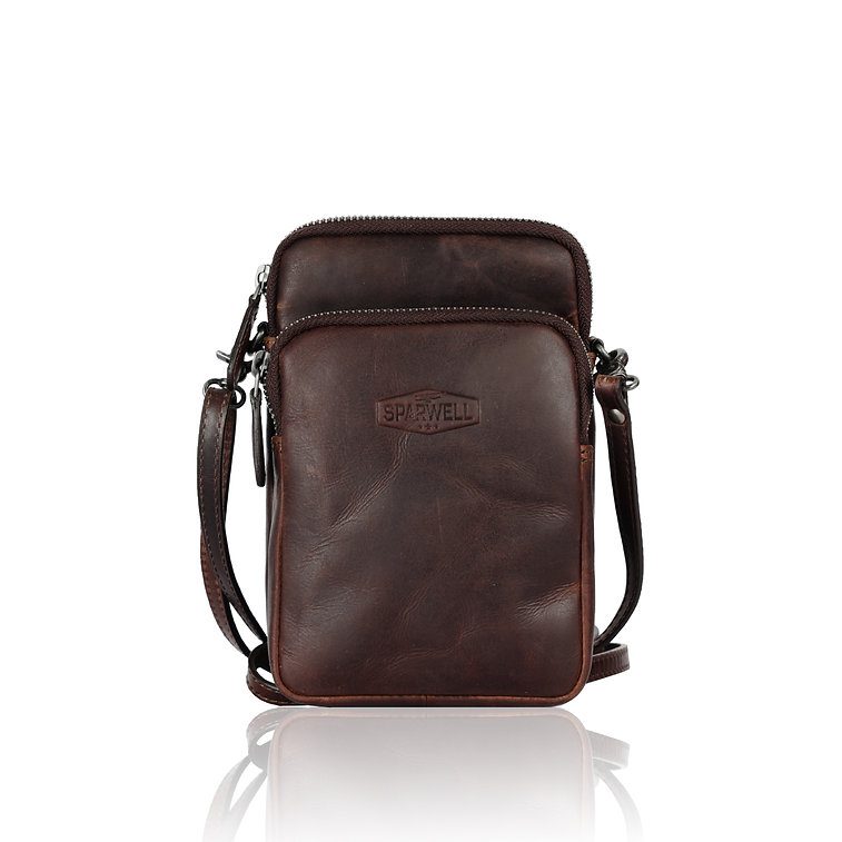 Sparwell Knox Telefoontasje Dark Brown