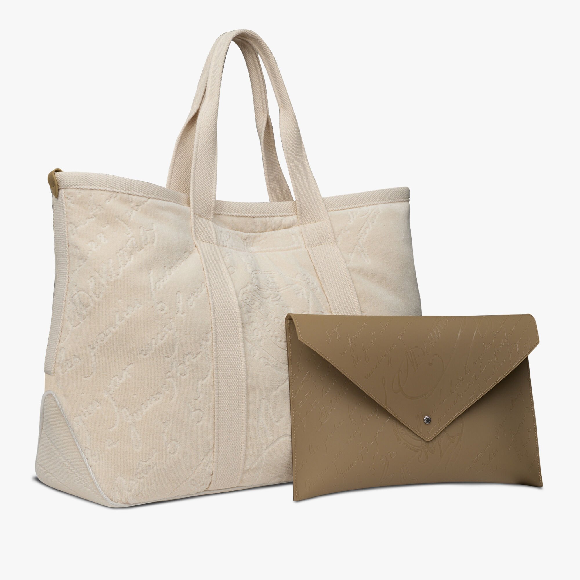 Cabas Oversize En Tissu Éponge Scritto