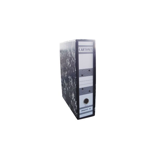 Pastas   Caixas Arquivo Definitivo AZ L76 310x230 Marble Preto 25 un.