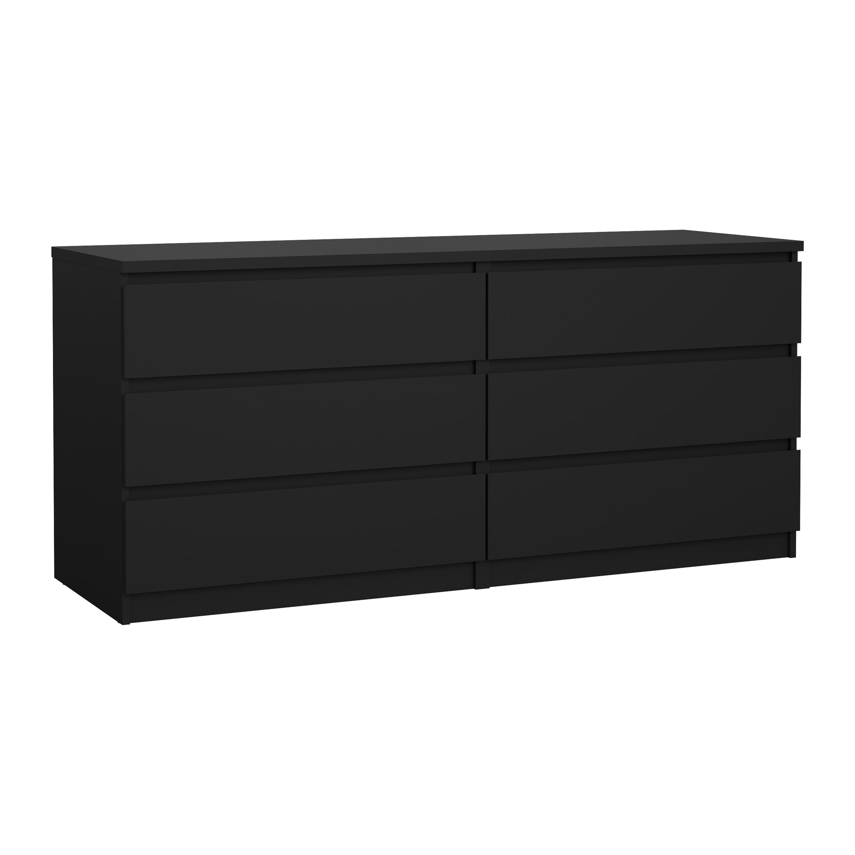 by fonQ basic Slide Ladekast - 6 lades -  Matzwart