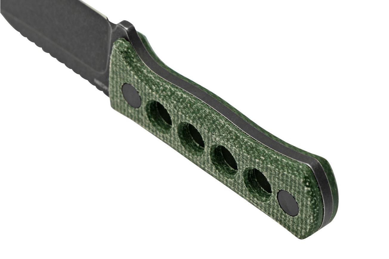 QSP Knife Canary QS141-C2 Blackwashed, Black Green G10, nekmes