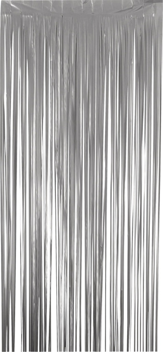 Lametta gardin m/selvklæb 90 x H250 cm sølv