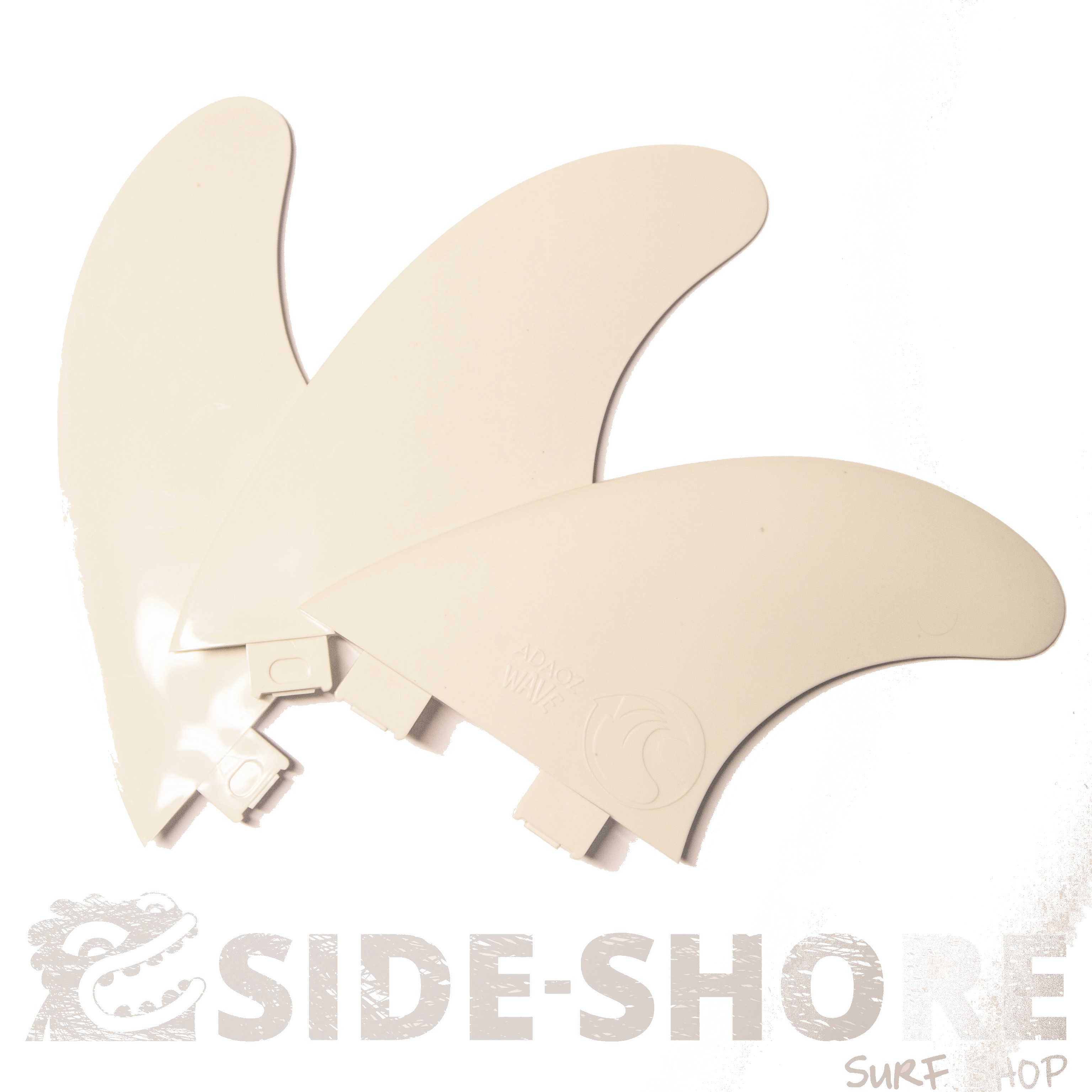Adaoz Wave Dérives Surf - Plastique Recyclé - Thruster - FCS Blanc