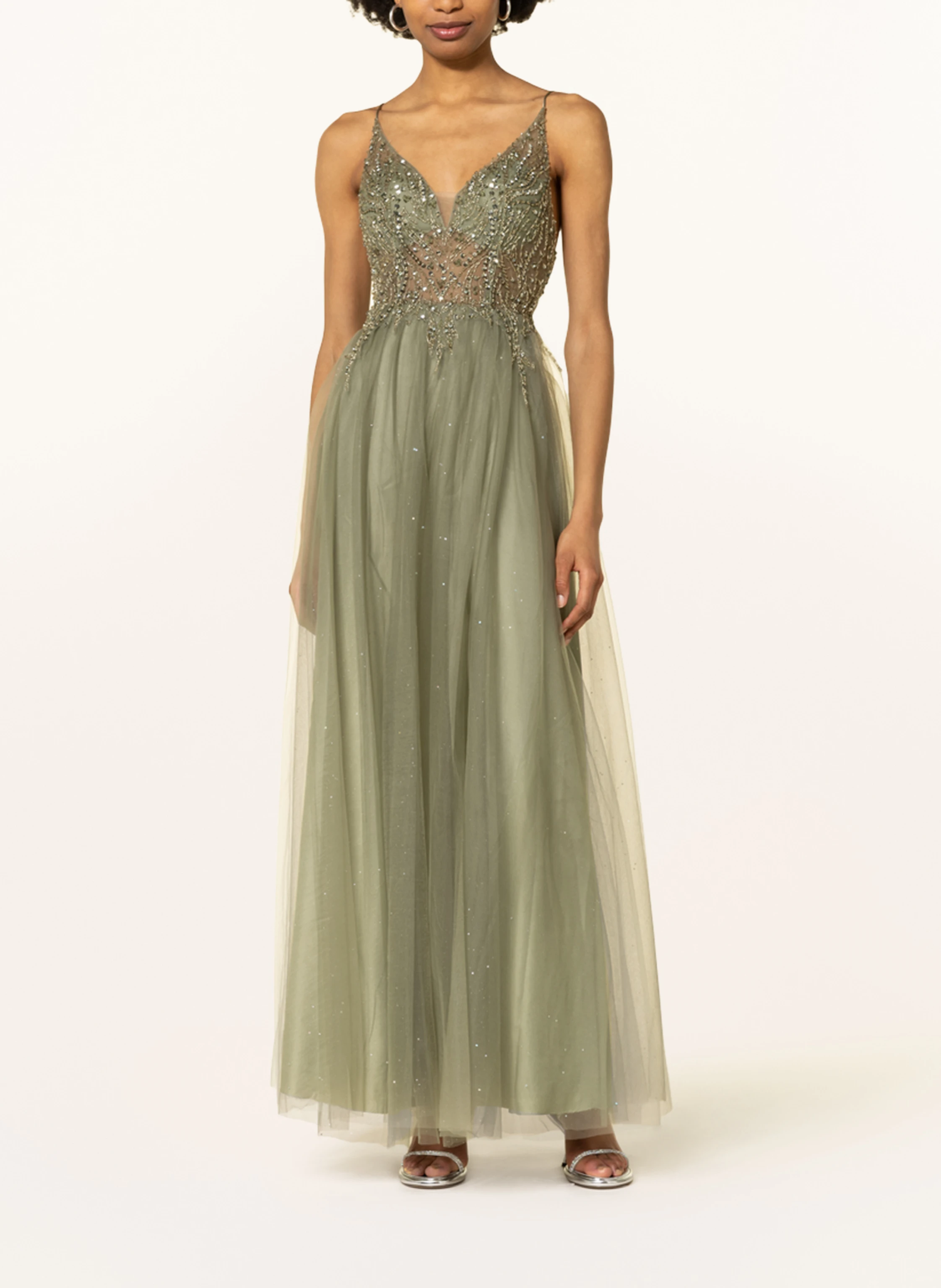 unique Abendkleid mit Schmucksteinen