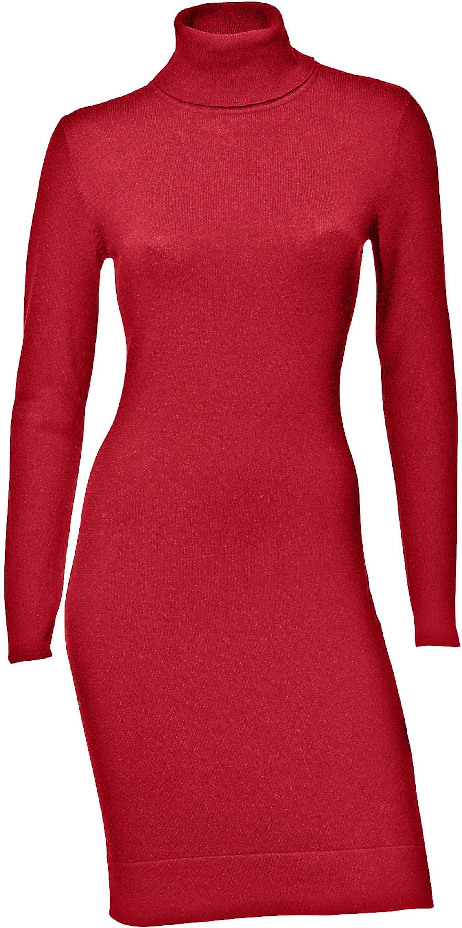 heine Rollkragen-Kleid in rot