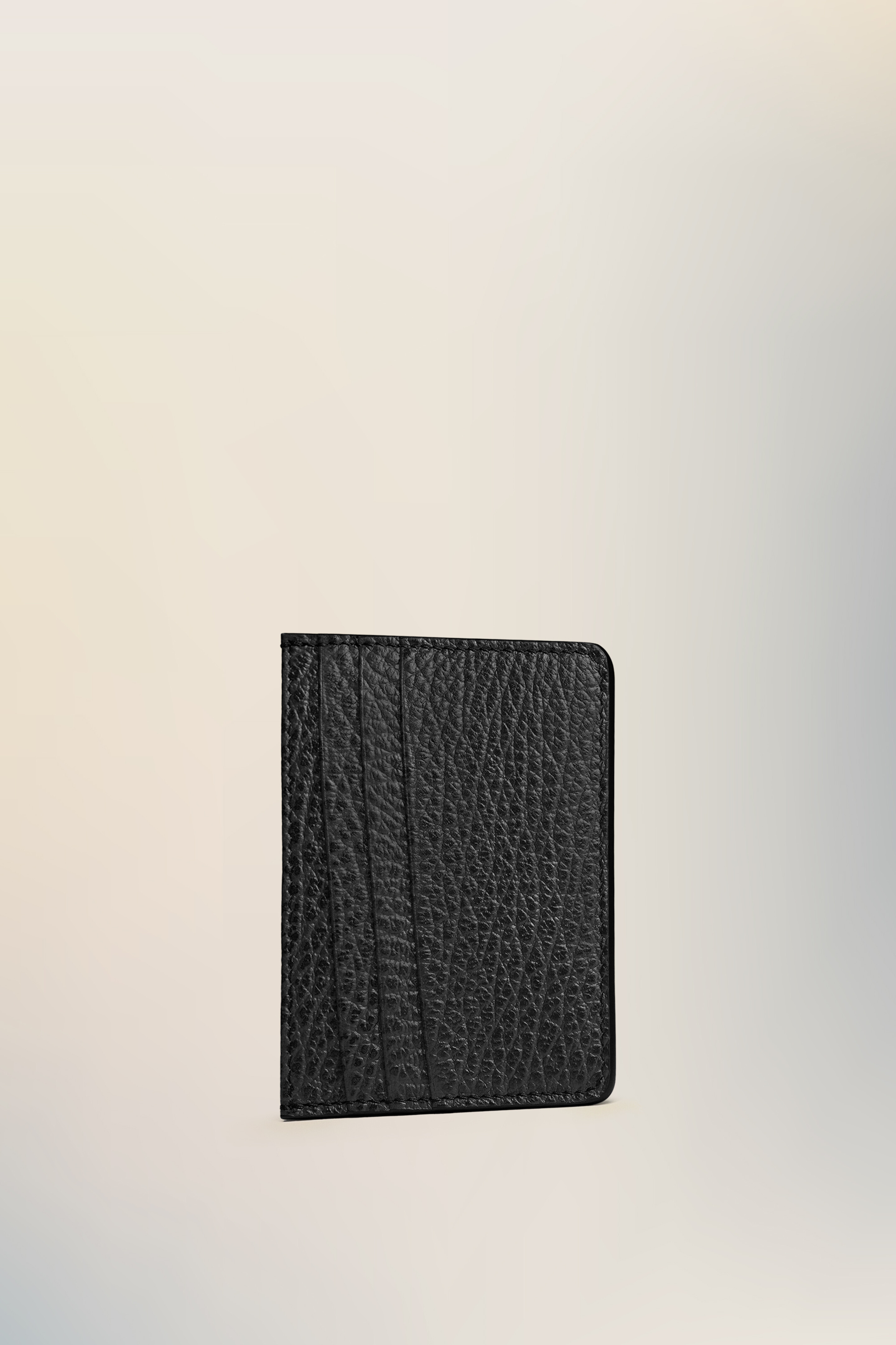 Porte-cartes en cuir Four stitches | Femme Noir