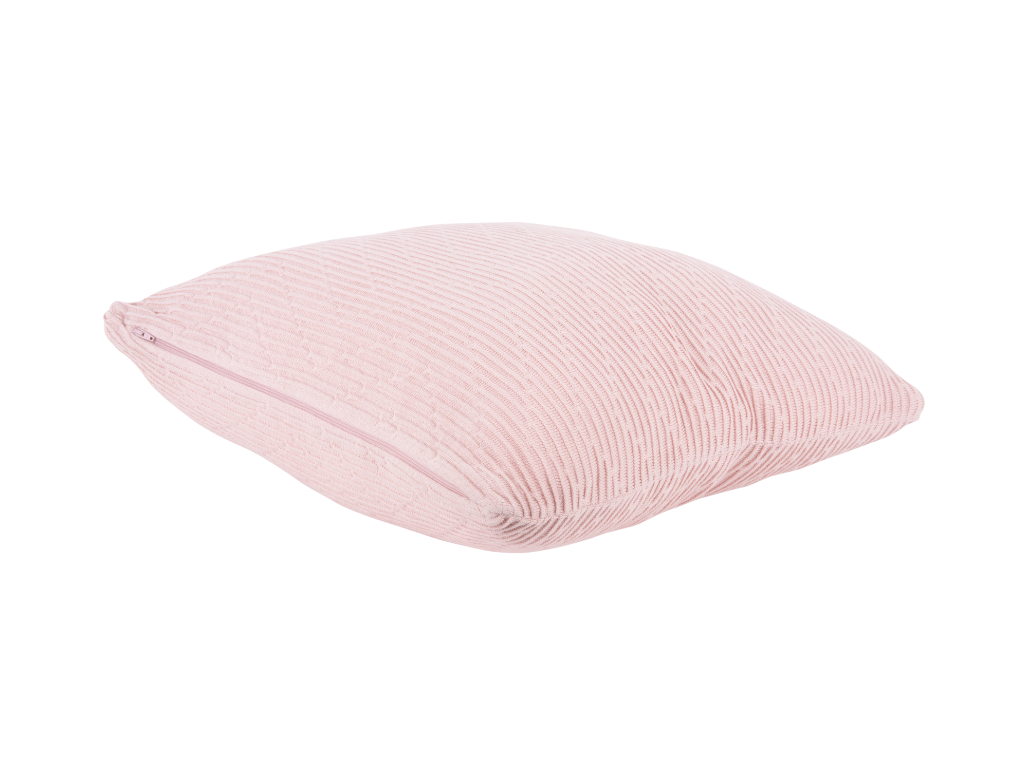 Cushion Zigzag knitted cotton soft pink