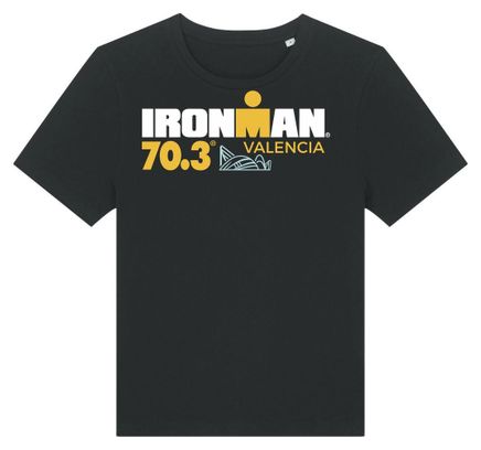 T-Shirt Manches Courtes Ironman 70.3 Valencia Noir Femme