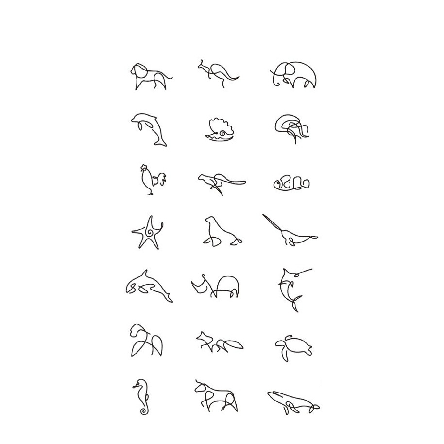 (10x5cm) Fake Tätowierung Temporary Tattoo Haut Sticker Aufkleber - Style 2