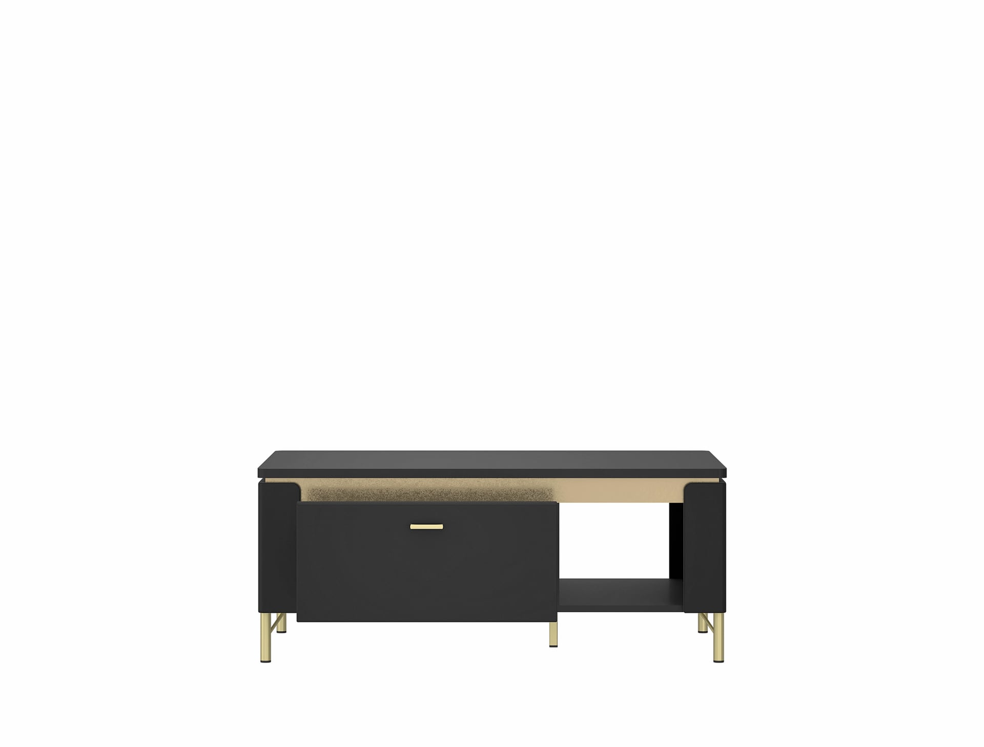Couchtisch NORICA 110,4x46 cm schwarz matt