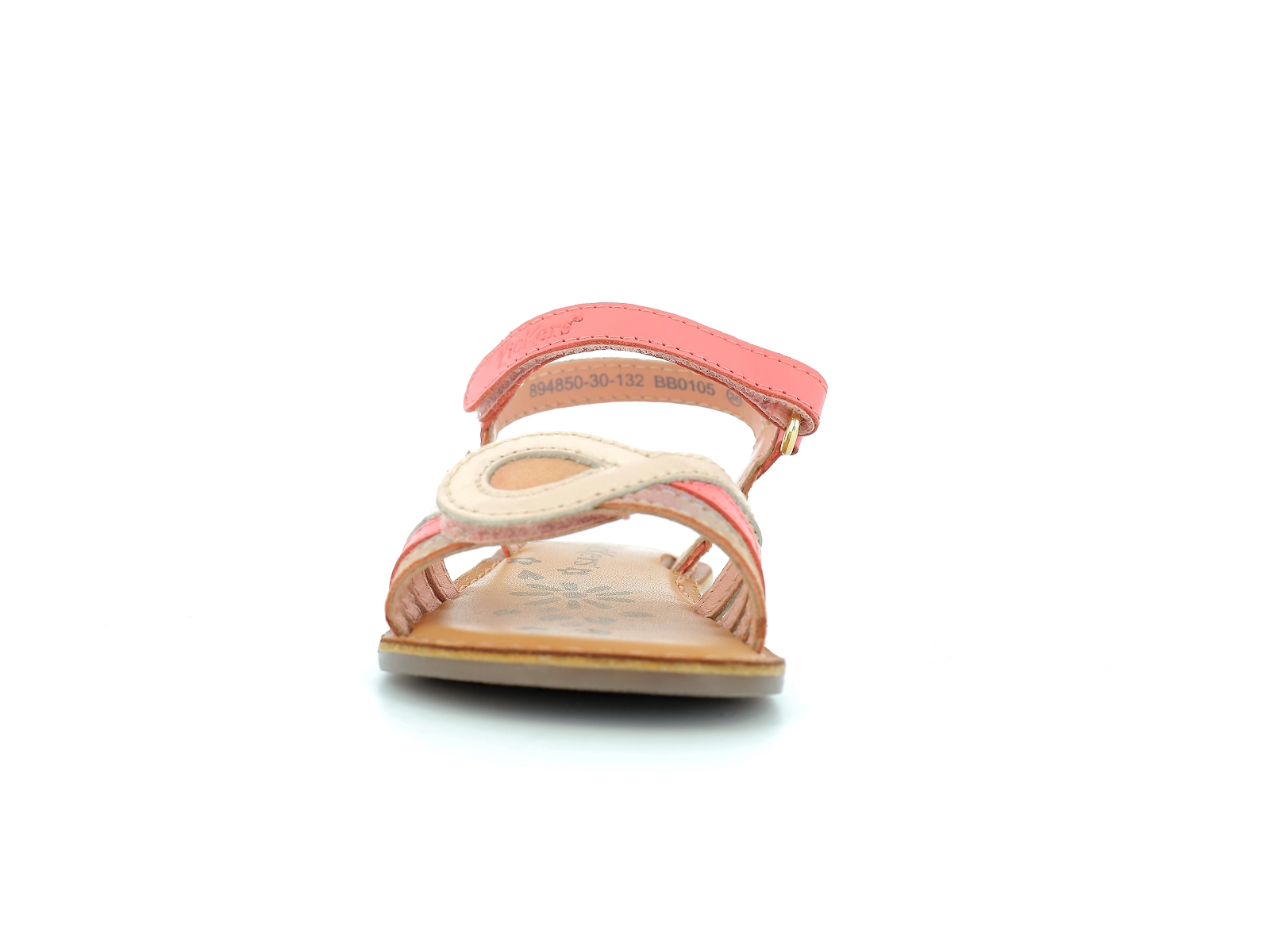 Kickers-DISPOSA Cuir Or rose