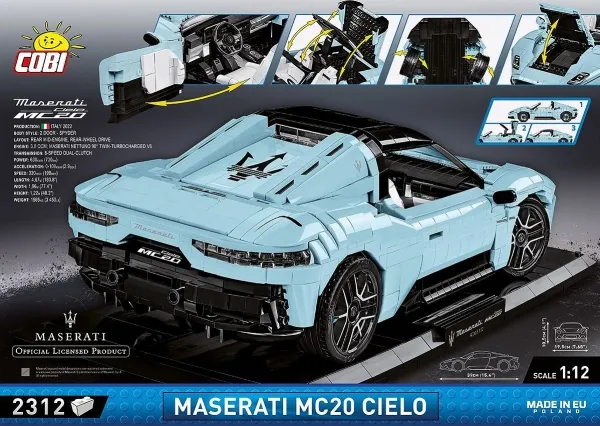 COBI Maserati MC20 Cielo - Executive Edition, Byggesten, 10 År, 2312 stk