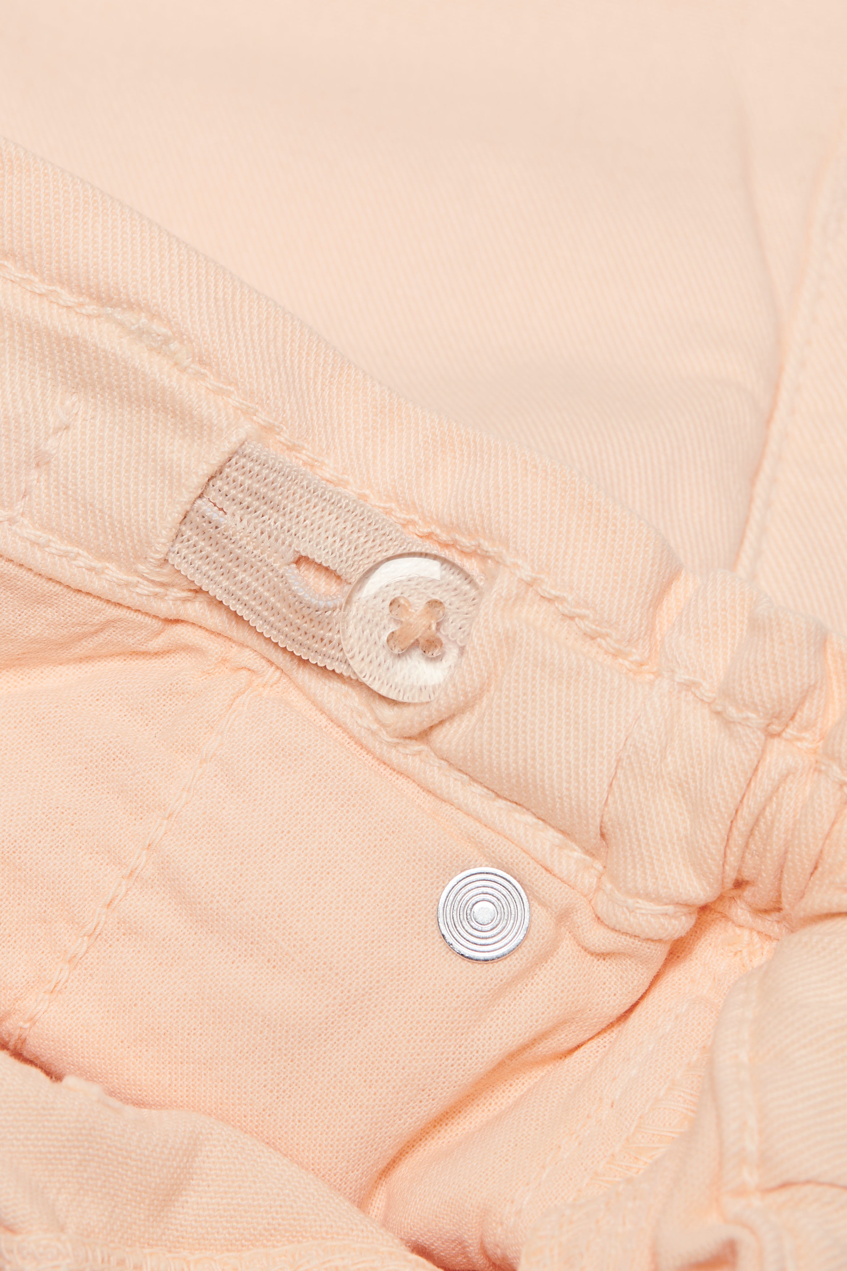 KOGNEW Mittlere Taille Verkürzt Hose mit weitem Beinschnitt Pale Peach