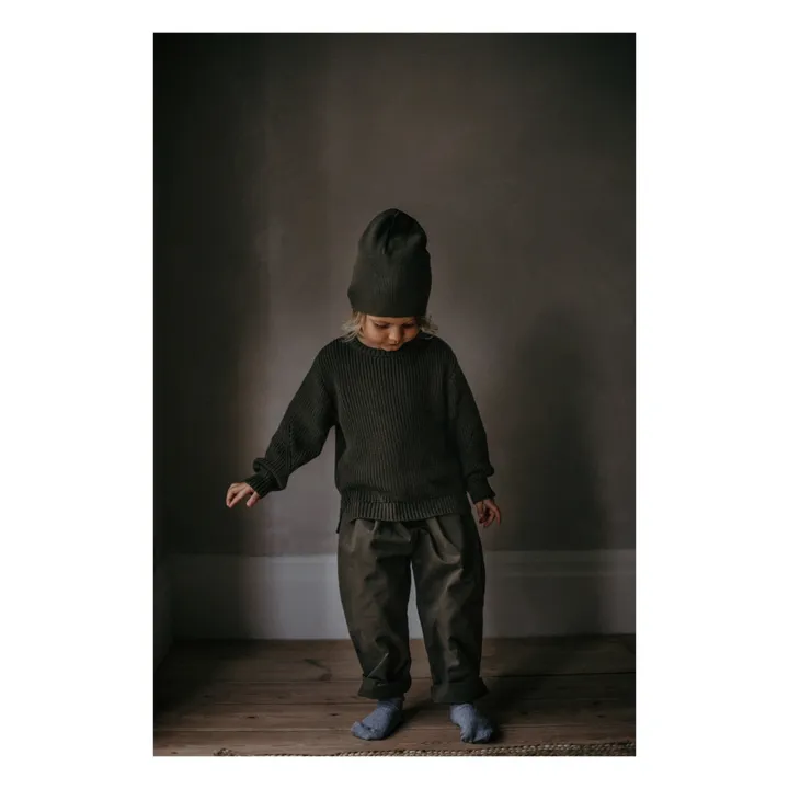The Simple Folk Pull Coton Bio Maille | Vert kaki
