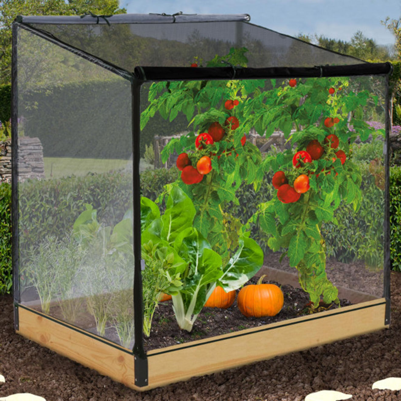 Pratik Garden Serre de potager aroma XXL bois - 115x80x130 cm