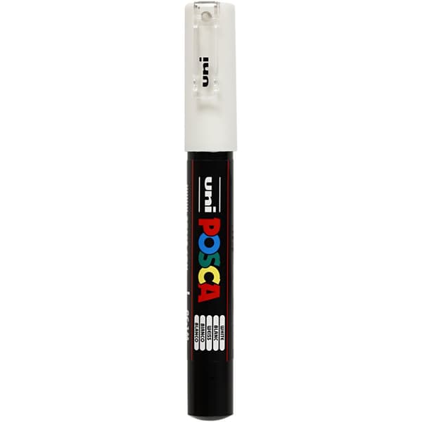 Posca Tusj, hvit, nr. PC-1M, strek 0,7 mm, 1 stk.