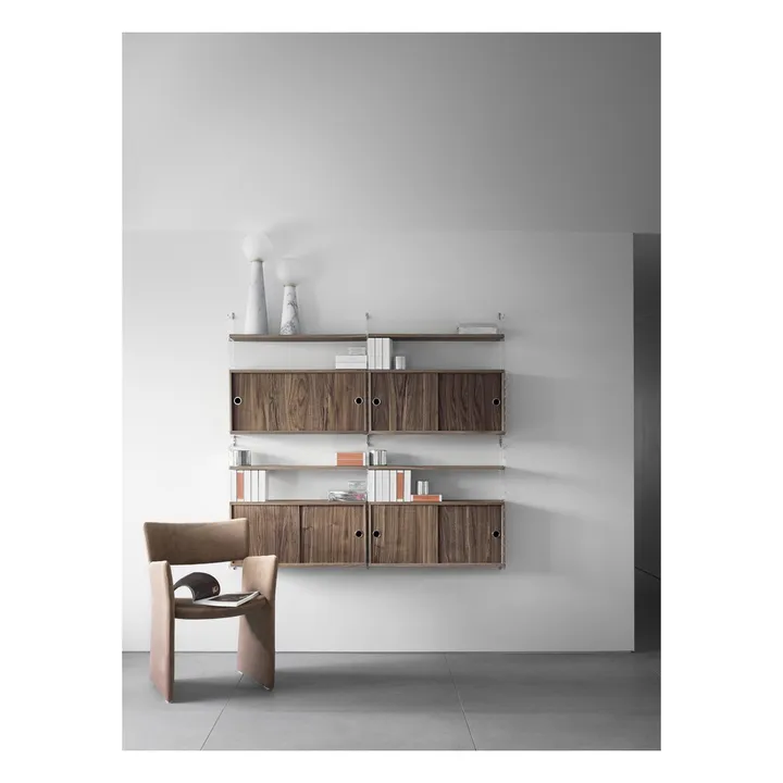 String Furniture Etagères en noyer 78x30 cm - Set de 3