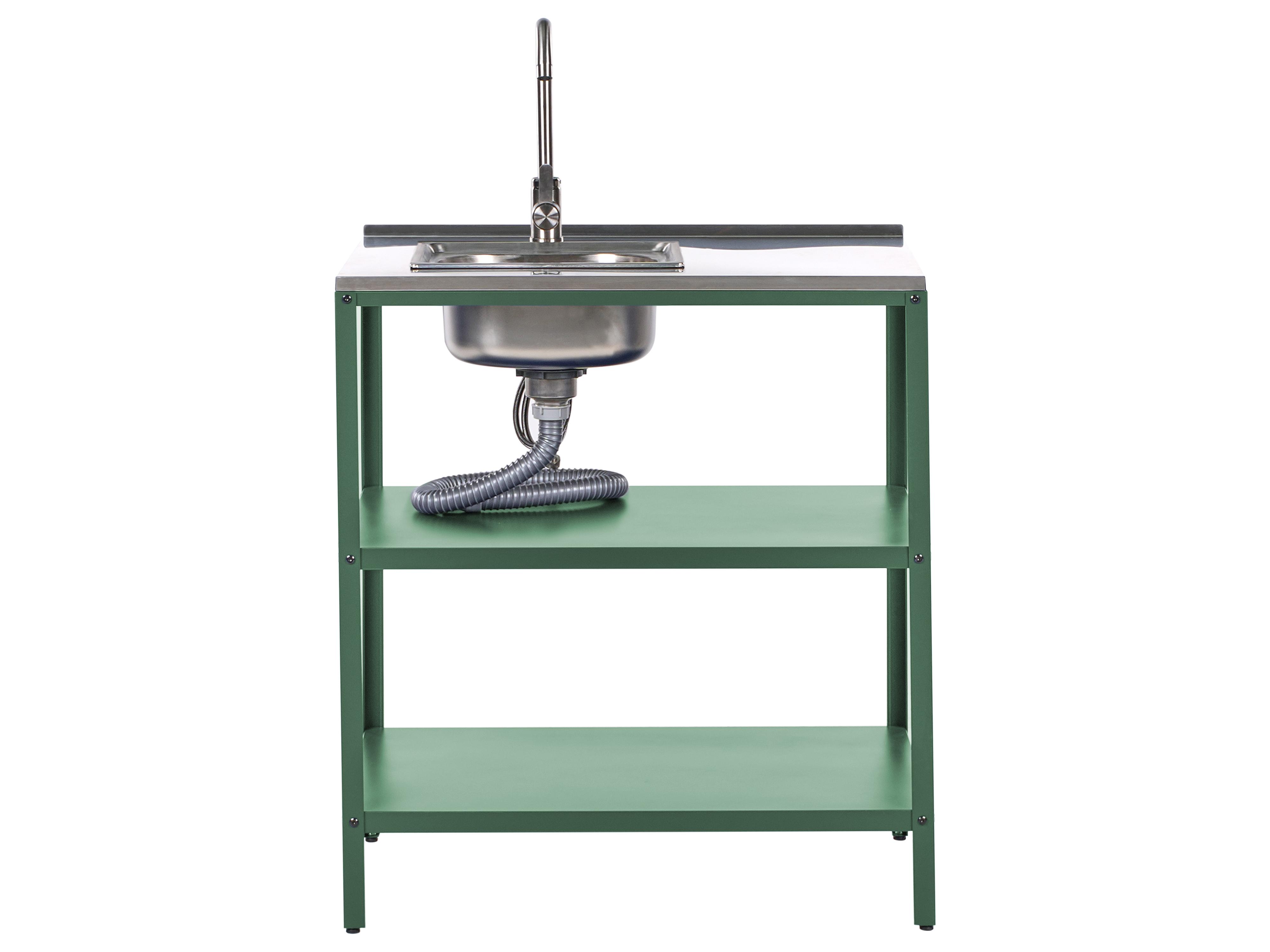 Tuin keukenset 3-delig met spoelbak VILAMA Metaal Groen