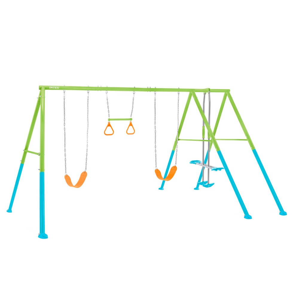 Balanço duplo de jardim Intex com balanço e trapézio