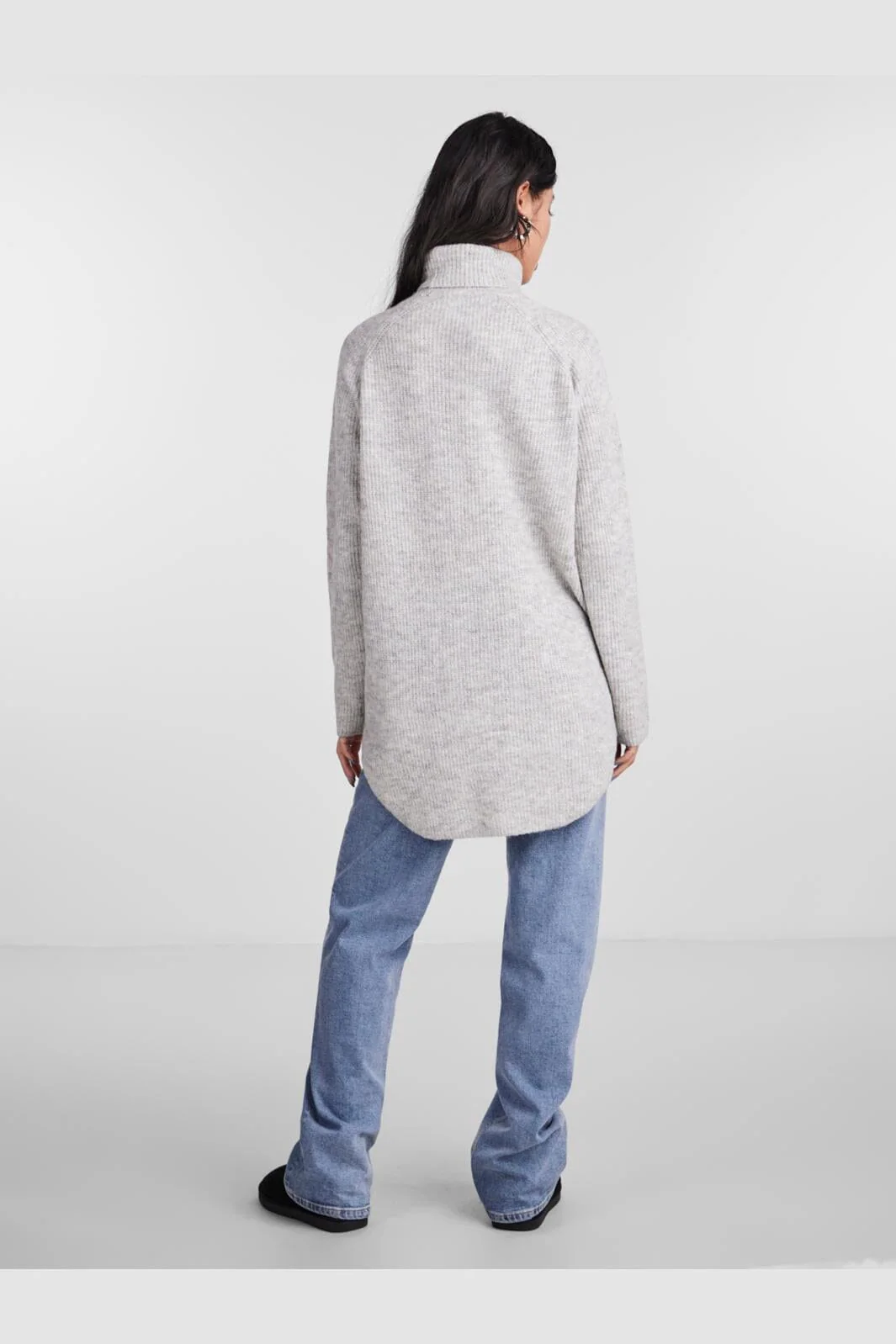 Pieces Pcellen Ls Long Knit 3717164 light grey melange