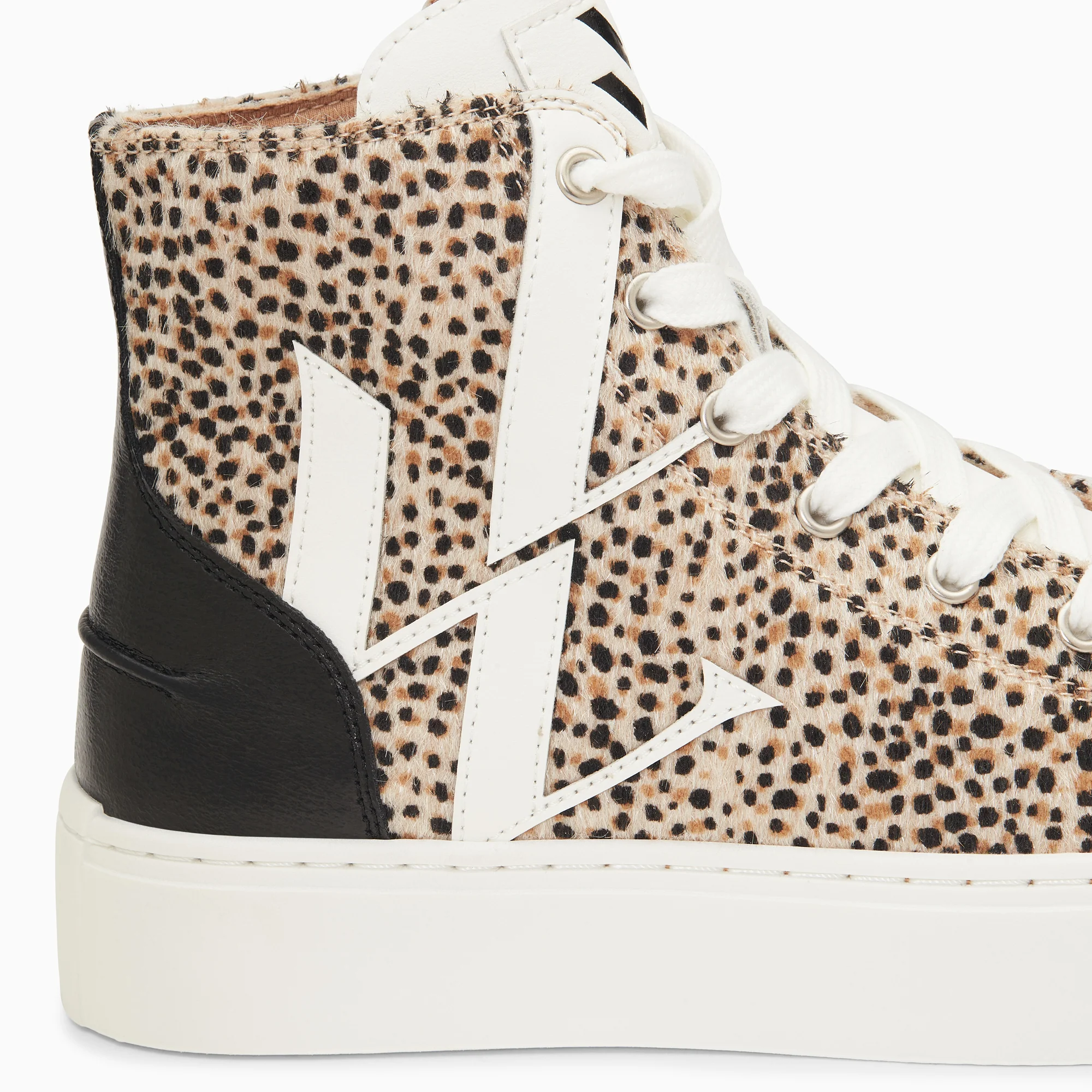 Sneakers-Baskets monogramme Pina montantes guépard effet poulain