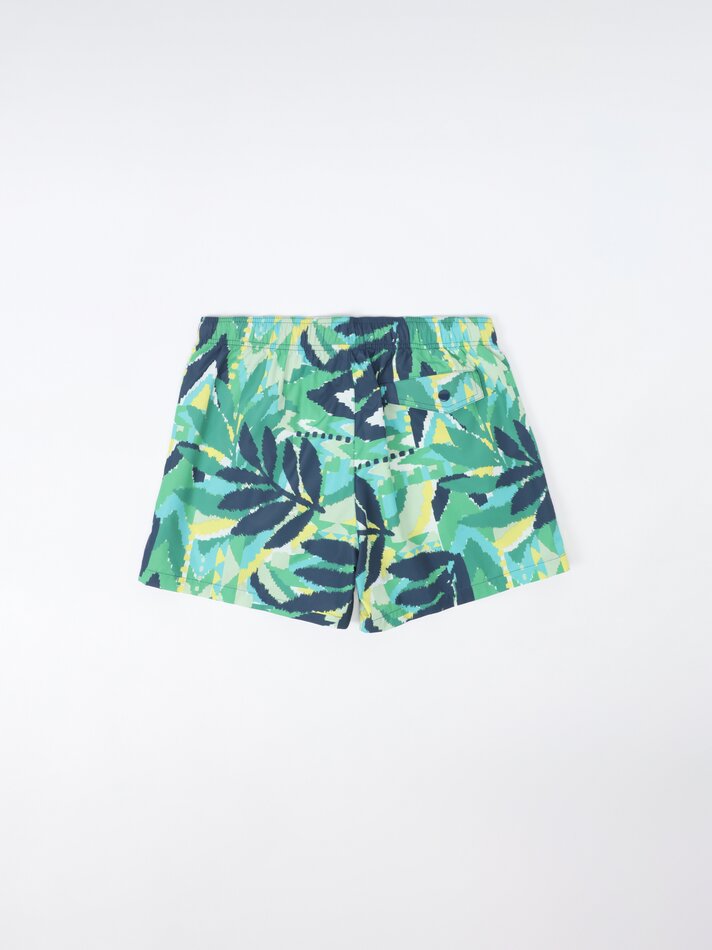 Maiô com estampa floral - Cáqui