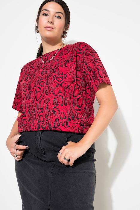 T-Shirt, oversized, Snake-Print