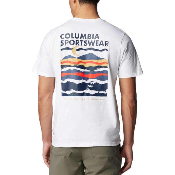 T-shirt COLUMBIA EXPLORERS CANYON BACK SHORT SLEEVE TEE WHITE/TORN MOONSCAPE