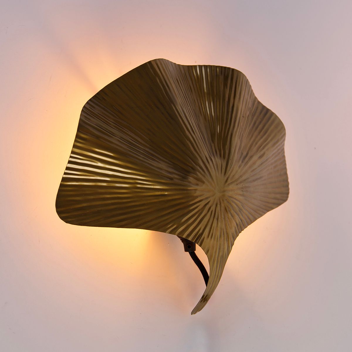 Oosterse wandlamp messing - Louka