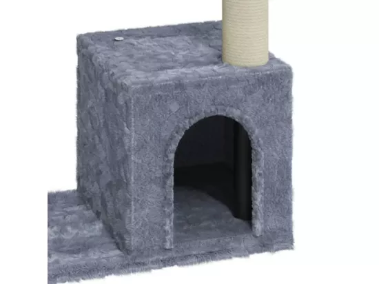 Arbre à chat avec griffoirs en sisal Gris clair 70 cm