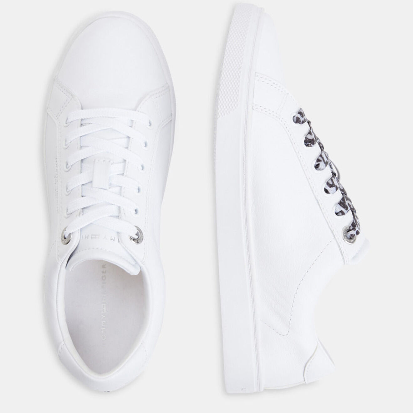 Tommy Hilfiger Baskets en Cuir Leo blanches