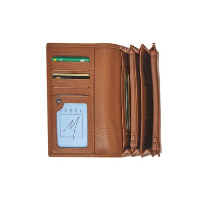 Porte-monnaie accordéon Dakota - cognac - label M