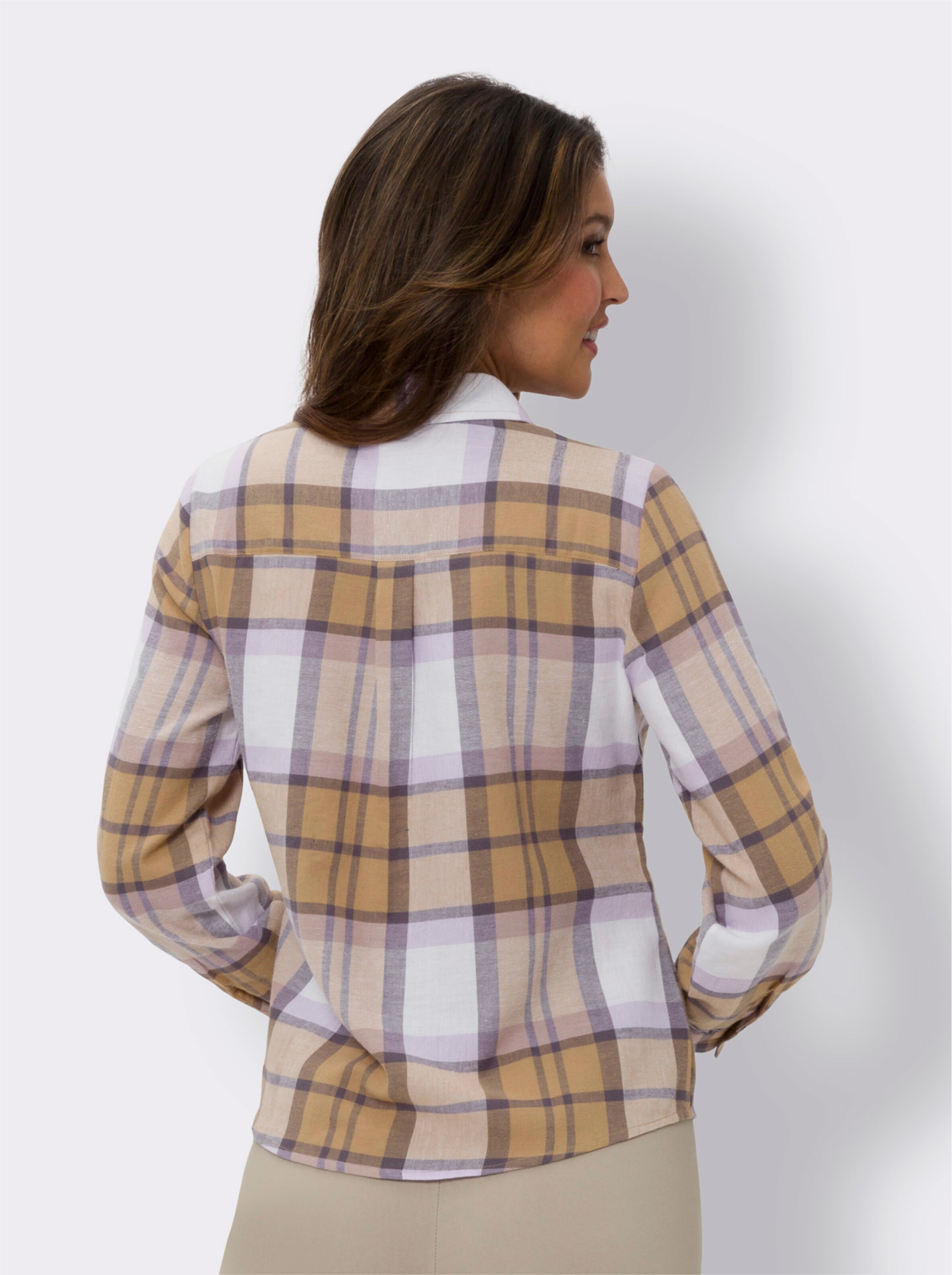 Wärmende Flanellbluse aus reiner Baumwolle