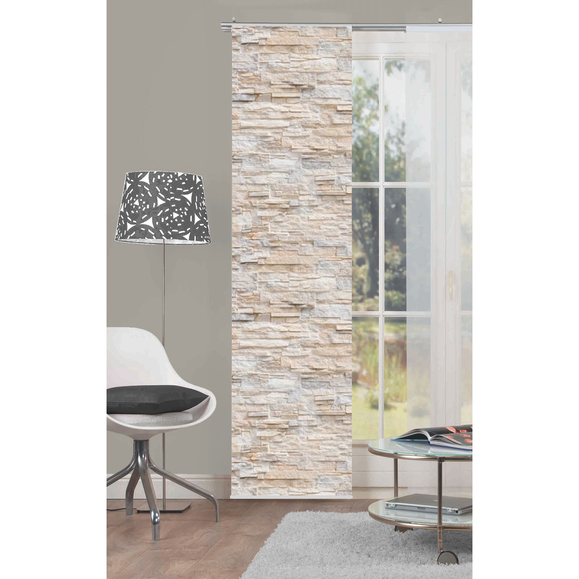Schiebevorhang WALLI - natur - 60x245 cm