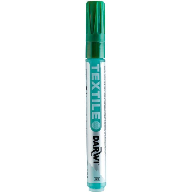 DARWI Marqueur Peinture Textile Opaque Pointe Conique Fine 2mm - Vert sapin