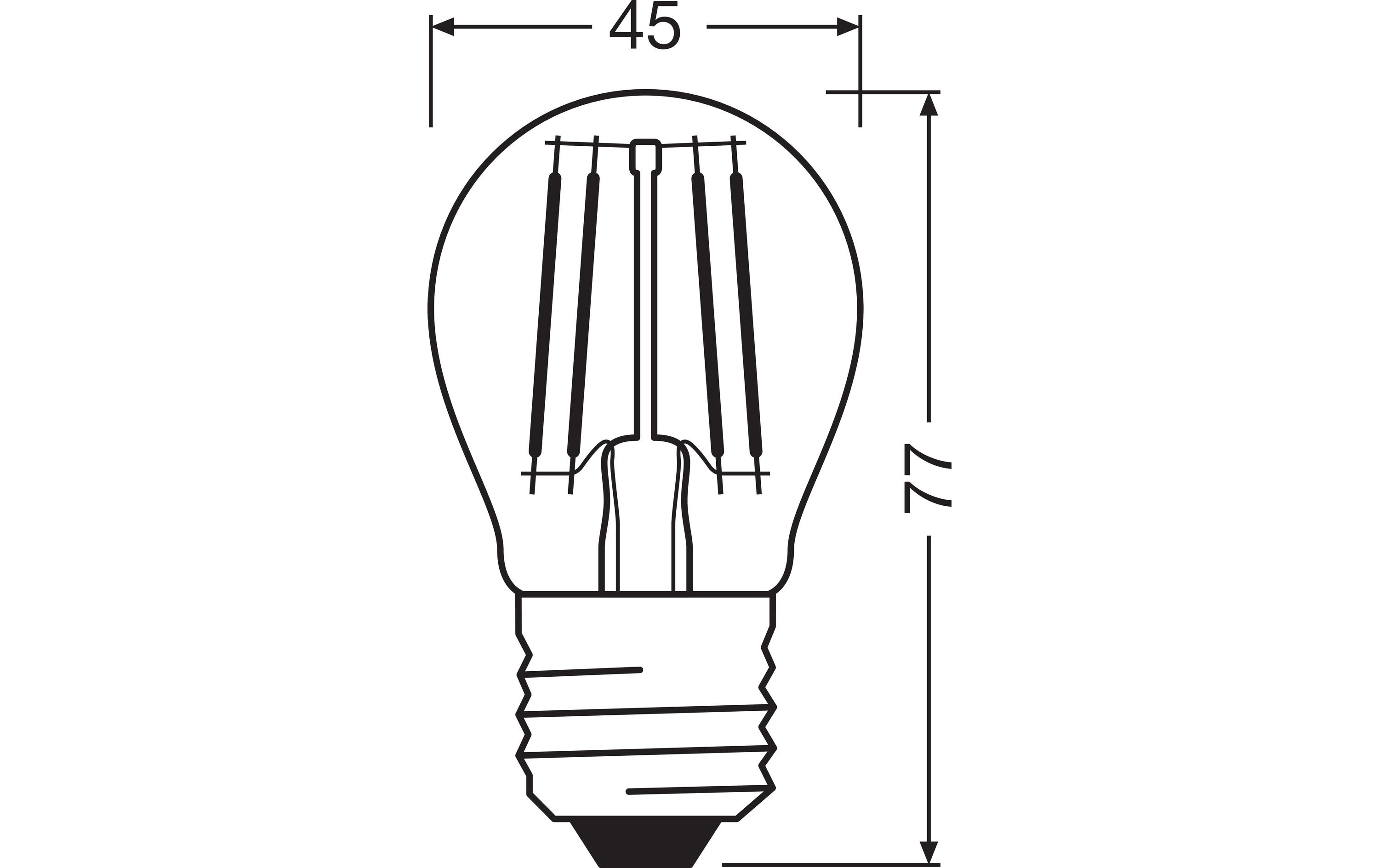 Lampe Star Filament, 6W, E27 WarmweissLED-Lampe