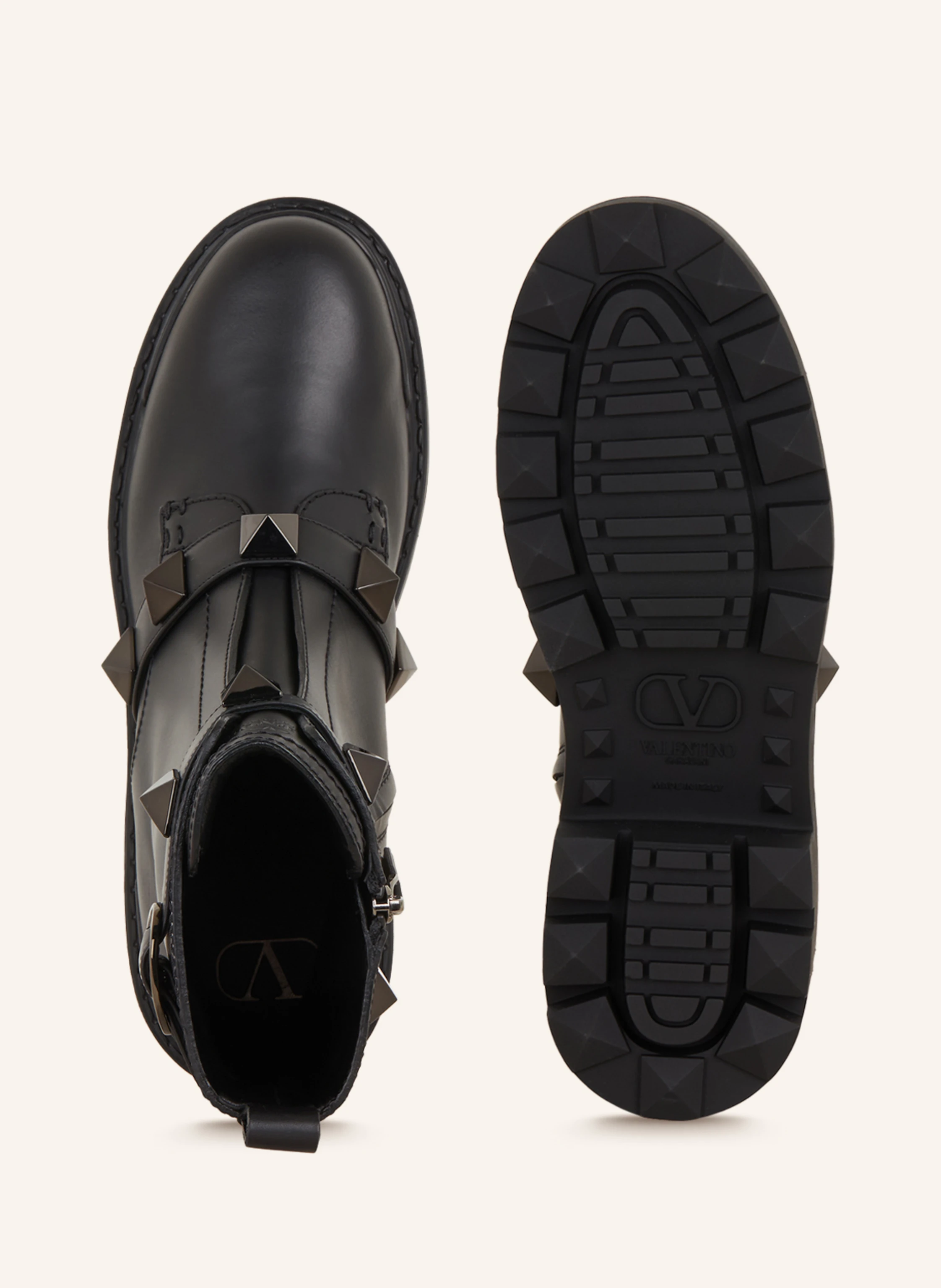 VALENTINO GARAVANI Biker Boots ROMAN STUD