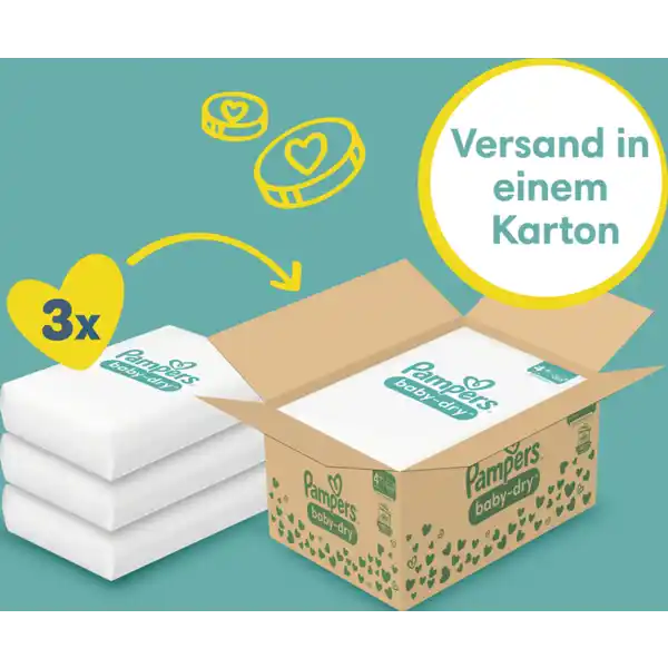 Baby Dry Windeln Gr.4+ (10-15kg) Monatsbox