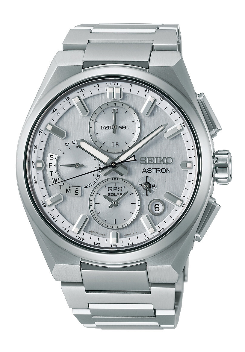 Seiko GPS Solar Dual Time Chronograph Weiß SSH159J1