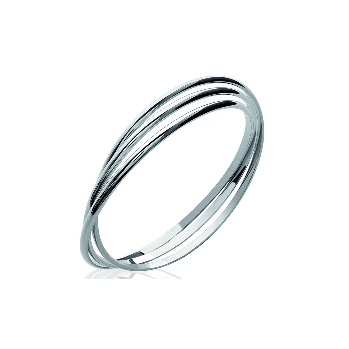 Jonc Brillaxis argent 3 anneaux